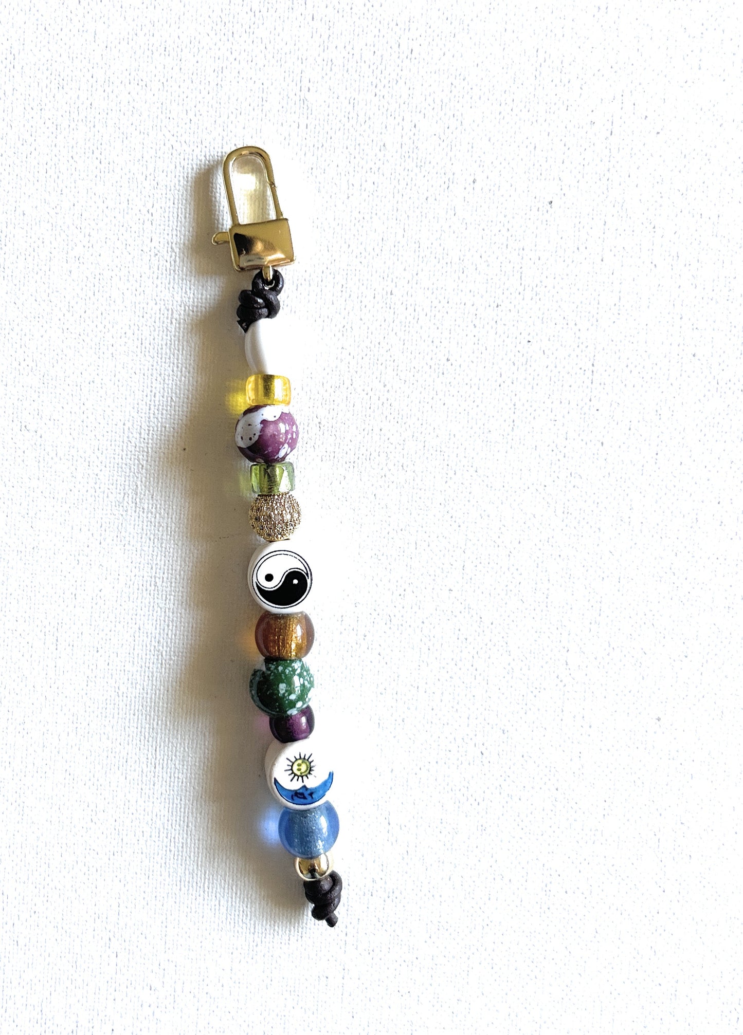 Celestial Peruvian Ceramic Pave Bag Charm