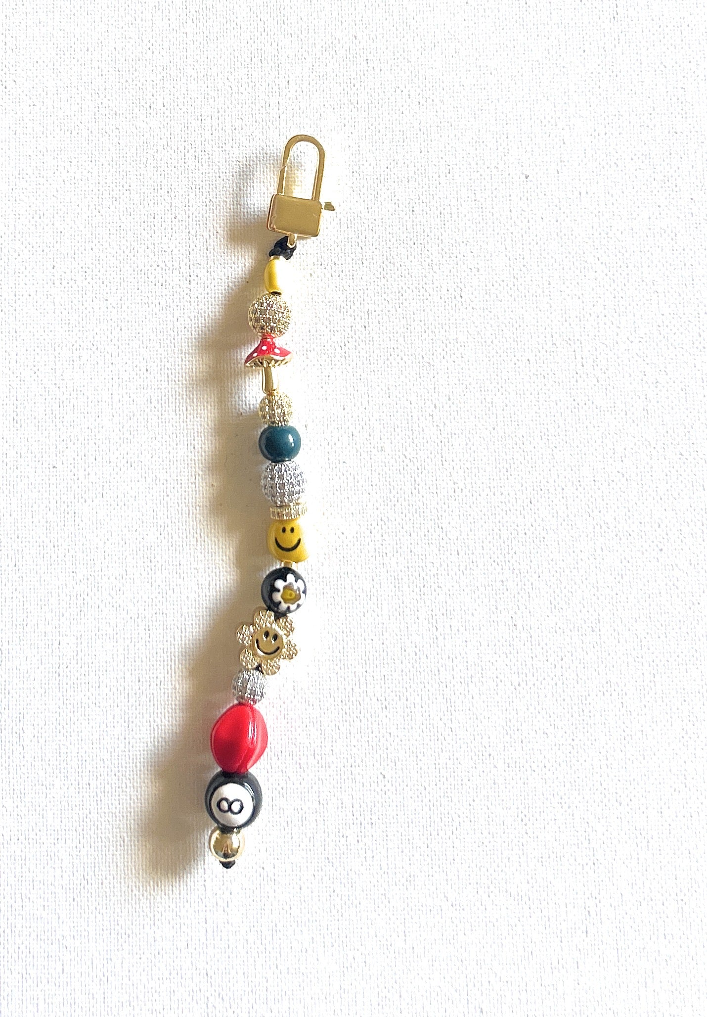 Crazy 8 Gold Pave Bag Charm