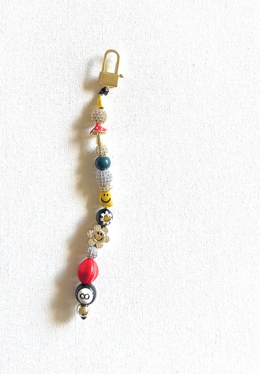 Crazy 8 Gold Pave Bag Charm